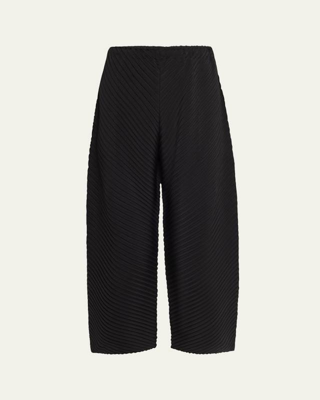 Vigor Pleats Cropped Wide-Leg Pants